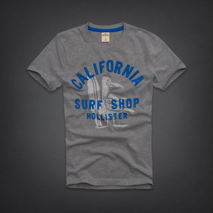 Tee shirt Hollister Homme Gris